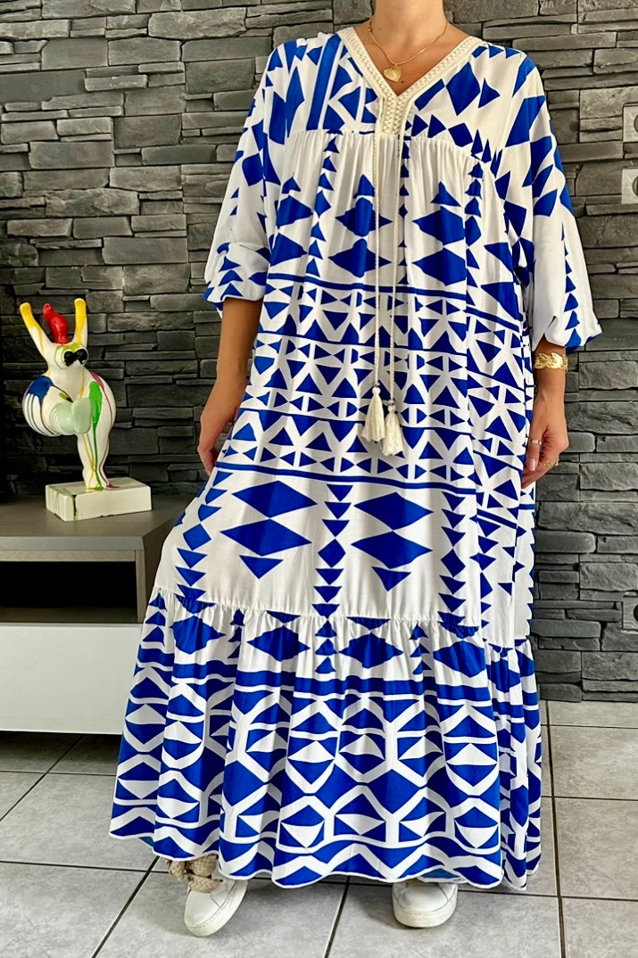 Robe Sandy bleu roi (taille 48 à 56)