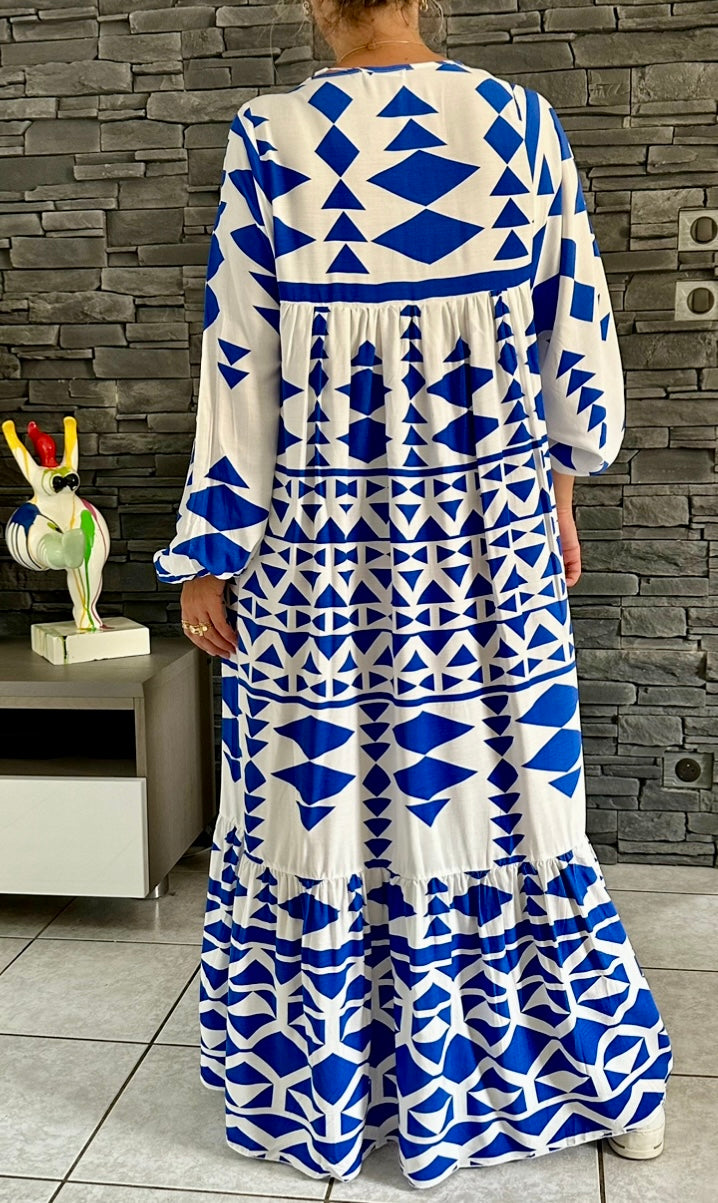 Robe Sandy bleu roi (taille 48 à 56)