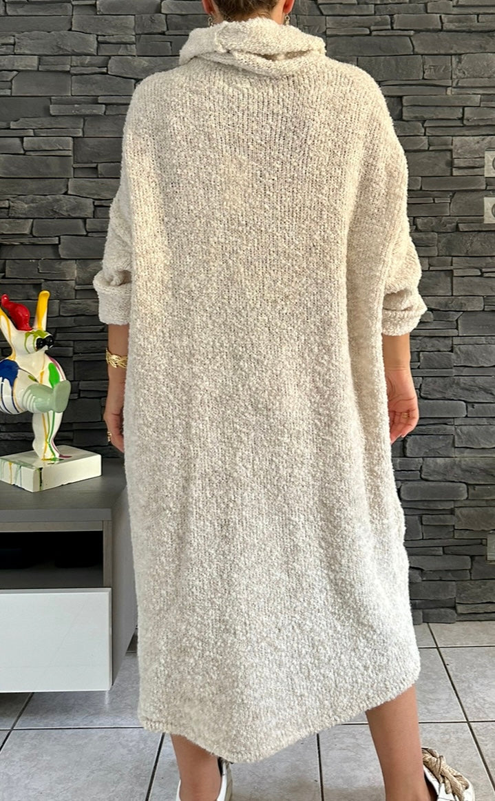 Robe pull Anita crème (taille unique jusqu'au 54)