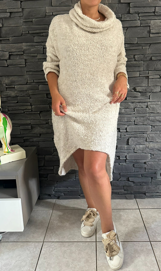 Robe pull Anita crème (taille unique jusqu'au 54)