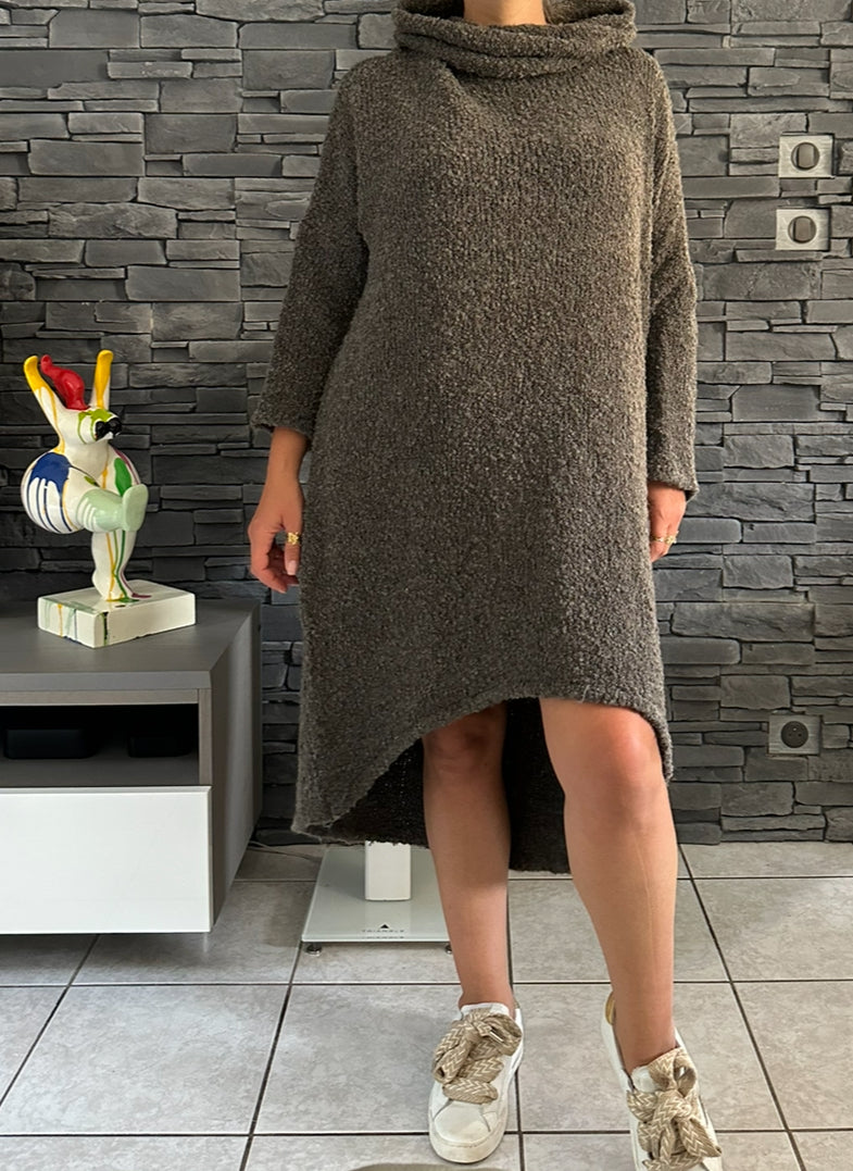 Robe pull Anita marron (taille unique jusqu'au 54)