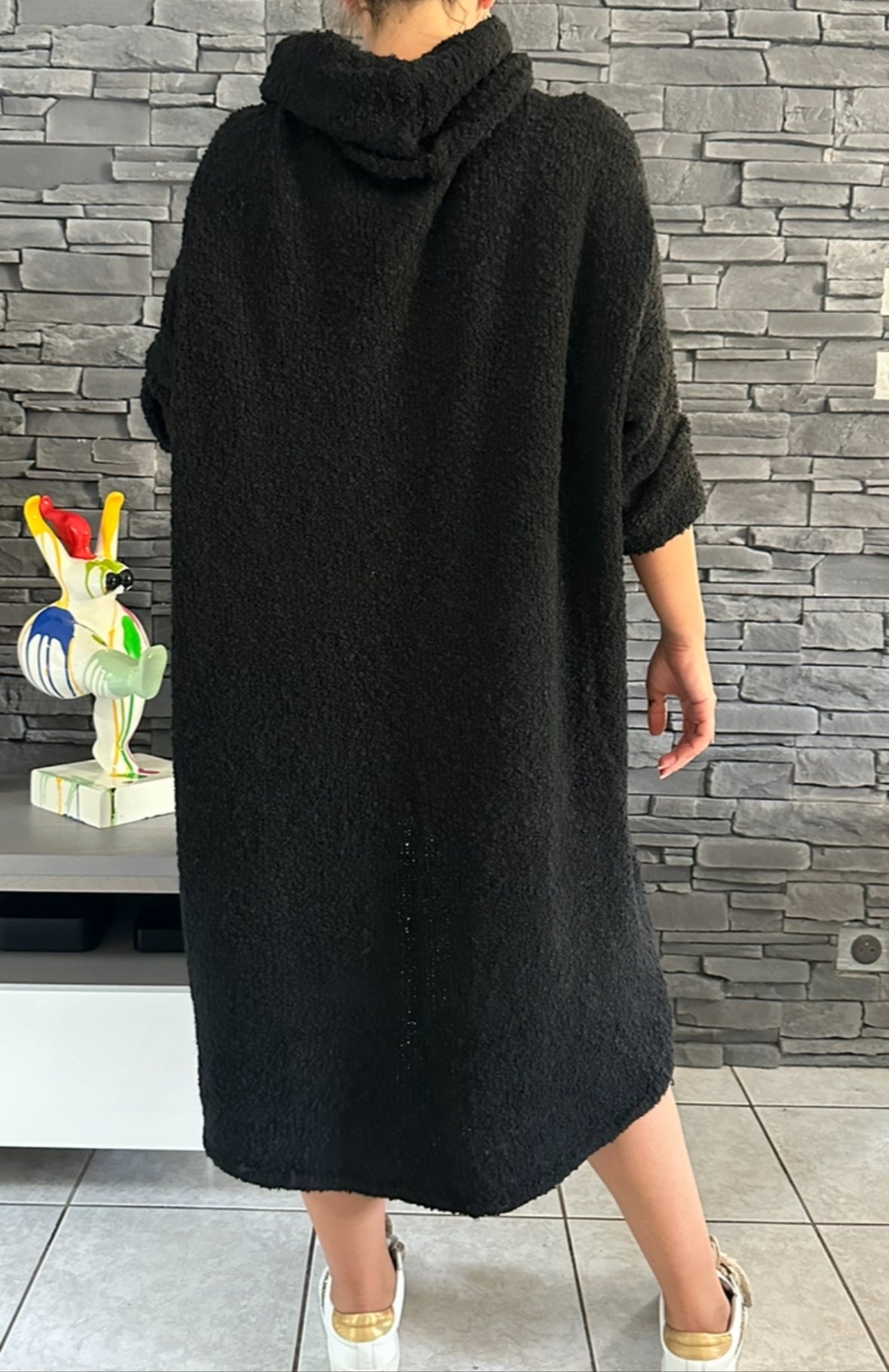 Robe pull Anita noire (taille unique jusqu'au 54)