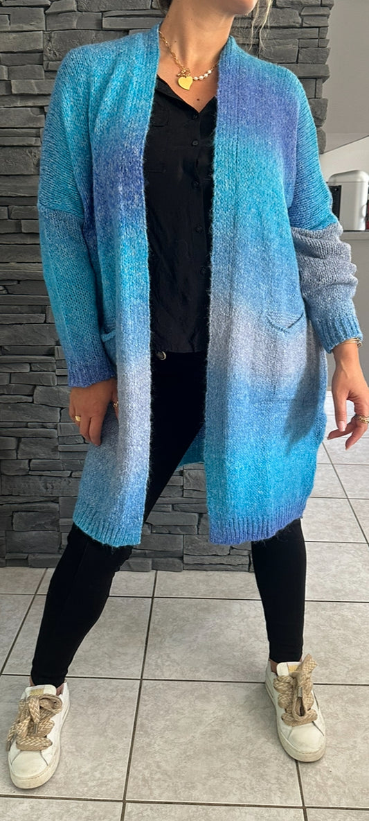 Gilet Malone bleu (taille unique jusqu'au 48)