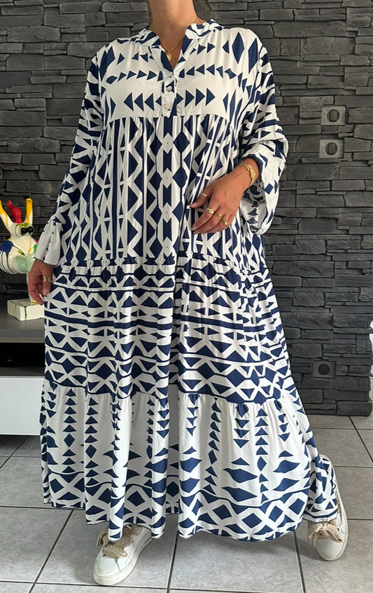 Robe Louise marine (de la taille 44 à la taille 52)