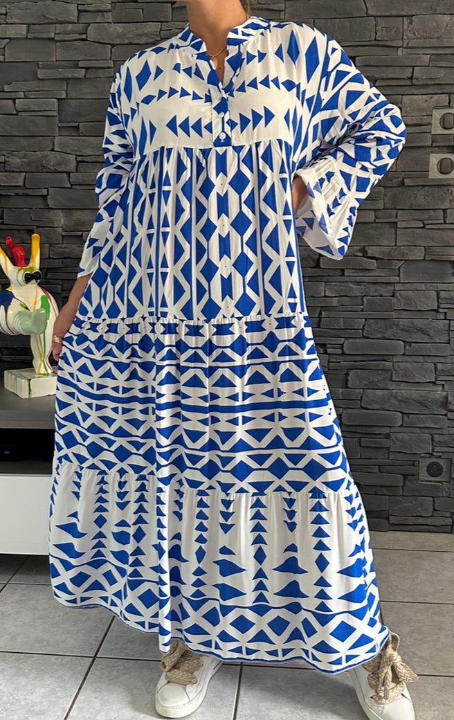 Robe Louise bleu roi (de la taille 44 à la taille 52)