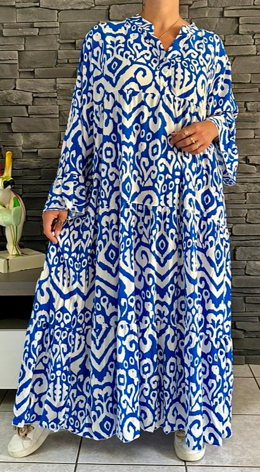 Robe Loli bleu roi (de la taille 44 à la taille 52)