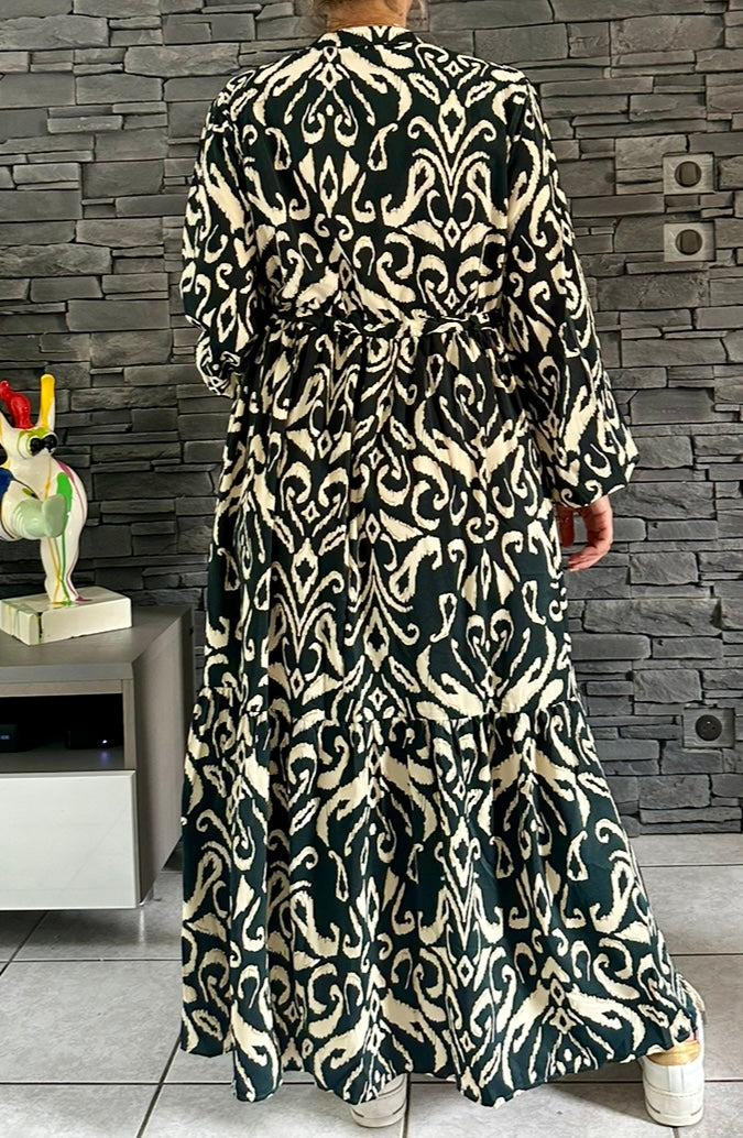 Robe Marta verte (de la taille 40 à la taille 50)