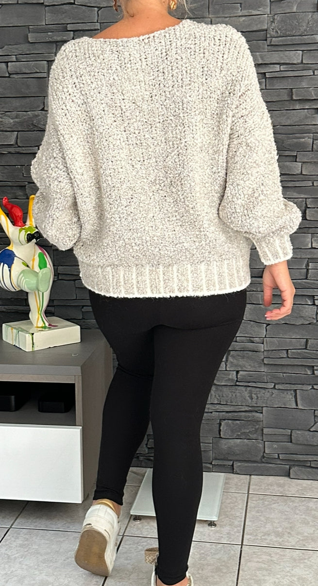 Pull Ina crème (taille unique jusqu'au 46/48)