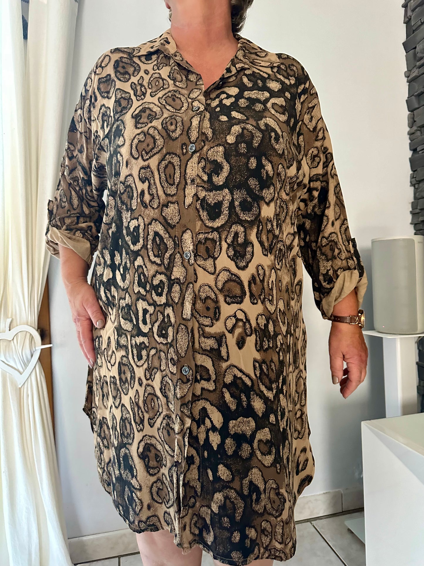 Robe Andy camel (taille unique jusqu'au 48)